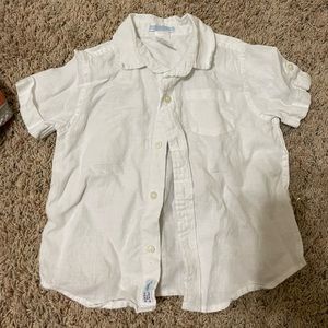 EUC Boys white linen button up